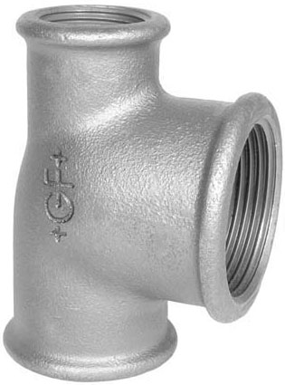 T-Stück Fig. 130 6/4x5/4x6/4" schwarz