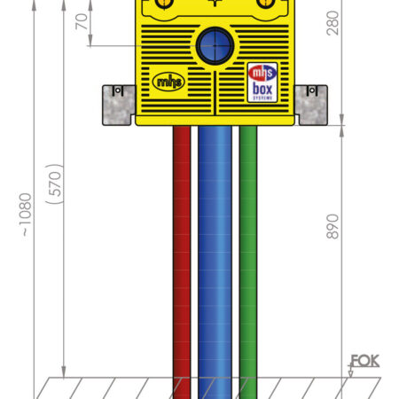 mhs Waschtisch 20341KE5po0000 Auslass 153mm WTU/240/AS153-I/16/KE-Kelit Kelox