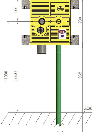 mhs Waschmaschine 23541FF0000000 Ausführung HL 400 WMU/240-I/FF/16-Geberit FlowFit