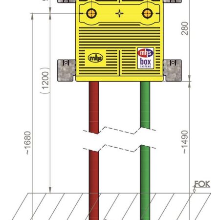 mhs Dusche 24642KE0000a00 Auslass 153mm DUU/240-I/20/KE/BH-Kelit Kelox