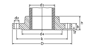 Gewindeflansch  / DIN2566 / PN 10 6/4" schw. / RSt 37.2 (S235JRG2)