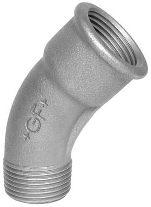 Bogen 45° Fig. 40 6/4" schwarz