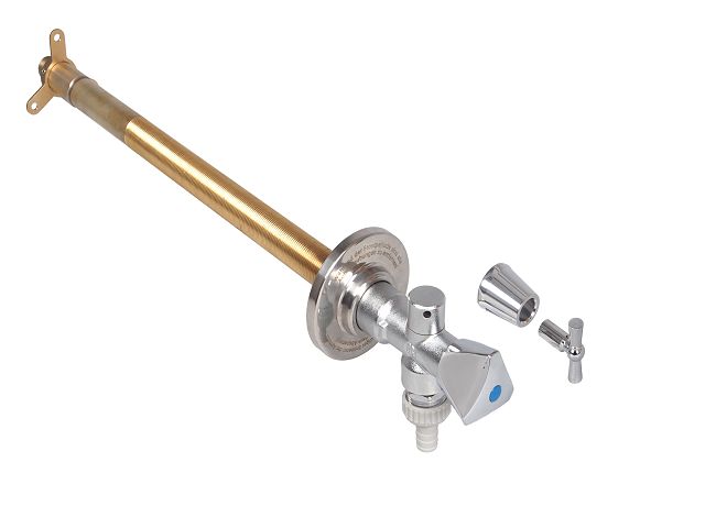 ALVA Frost-tec für Rohbau und Sanierung, mit Rohrbelüfter und Rückflussverhinderer, Sanitärgriff, DN15, chrom 0028151550001