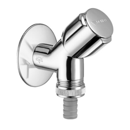 ALVA Geräteschrägsitzventil COMFORT, RFV, DN 15 G 1/2 AG, Schlauchverschraubung Ø 14,5 mm (DN 20 G 3/4 AG), chrom