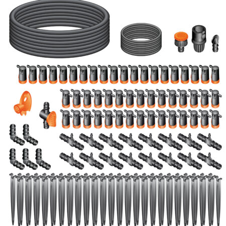 ALVA Gartenberegnung Micro Drip, Set Terrasse,50 Pfl.,25m Schl., Tropfer