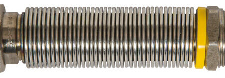 ALVA Gas NiroFlexschl. ÖVGW gepr., 105-200mm Mutter 3/4 x Nippel 1/2