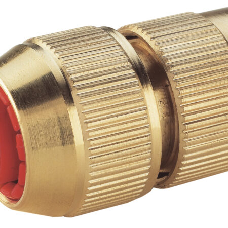 ALVA Schlauchlanschluss, 1/2" Stecksystem mit Wasserstop Messing