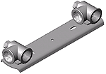 ALVA GaszaehlerAnschlussplatte6/4"X H 40