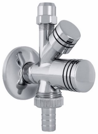 ALVA Kombi Eckventil m.Design Griff 3/8"