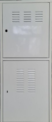 ALVA Gasmesserkasten Kombi G4, weiss beschichtet m.RW+2Türen
