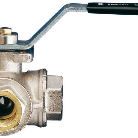 ALVA 3Wege-Kugelh.Fig.200-3L 5/4", Mssg.m.voll. Durchg.Kugel m.L-Bohrung