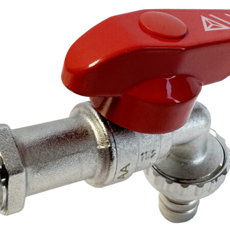 ALVA Auslaufkugelhahn MS 1" AG inkl. Schlauchanschluss PN15