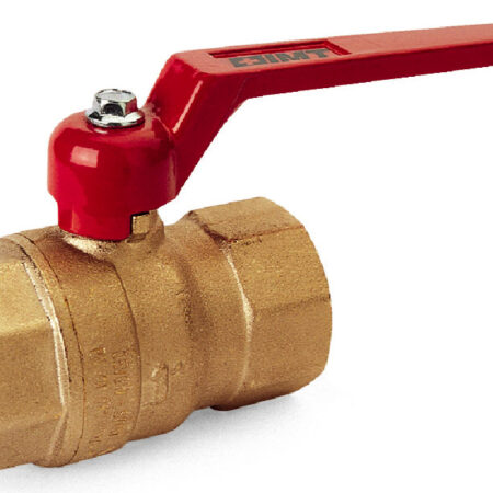 ALVA Universal-Kugelhahn 1/2" mess. DVGW f. Gas u. Wasser Griff Rot max.60°C