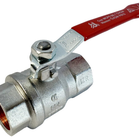 ALVA Kugelhahn Universal MS 5/4" IG/IG ÖVGW Gas + TW Hebelgr. St verz. rot PN40