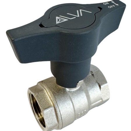 ALVA Kugelhahn ISO T-Griff MS 6/4" IG/IG voller Durchgang PN25 Stopfbuchse