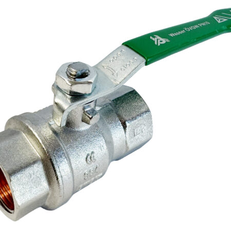 ALVA Kugelhahn Trinkwasser MS 6/4" IG/IG ÖVGW/ÜA Hebelgriff Stahl verz. grün PN40