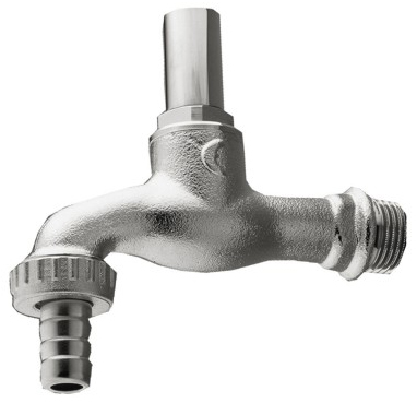ALVA Auslaufventil M4-3/4" mattverchromt, mit Stechschlüsseloberteil