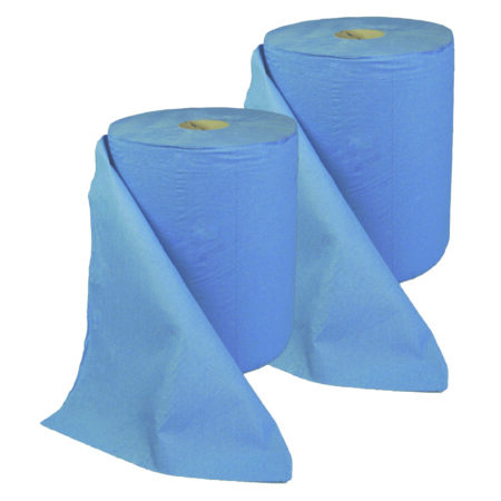 ALVA Papierrollen 2er Pack à 500 Blatt blau 33,3 x 36 cm 2-lagig