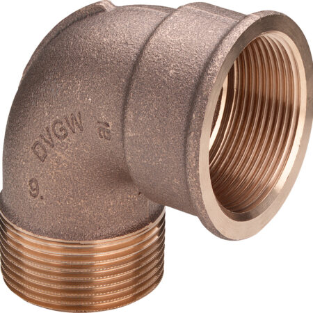 ALVA Bogen 90 Grad 3092 in R1/2 x Rp1/2 Rotguss
