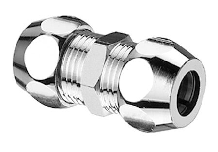 ALVA Gerade-Doppel-Verschraubung, Ø 10 mm (DN 10 G 3/8 AG), Ø 10 mm (DN 10 G 3/8 AG)