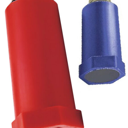 ALVA Baustopfen blau mit Messing-Gewinde-Teil 1/2"