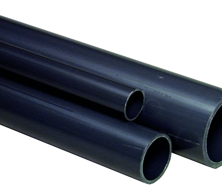 ALVA PVC-U Rohr 50x2,4, 5 Meter für Schwimmbadanwendung PN10, grau