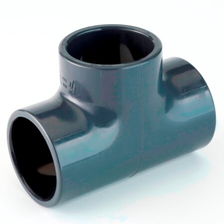ALVA PVC-U T-Stück 90° egal, d50 für Schwimmbadanwendung PN16, grau