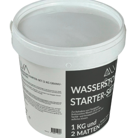 ALVA Wasserstopp Starter-SET 2 Matten + 1kg Eimer