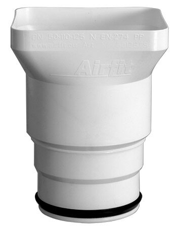 Trichtersifon Airfit-Plus aus PP mit vergrößertem Einlaufbereich