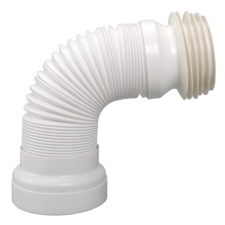 WC-Anschluss-Rohr DN 98-DN 120 flexibel weiß 285-500mm ausziehbar Nr.90010WA