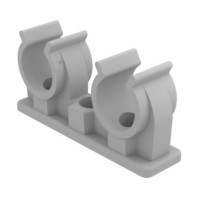 PP-Rohrclipse doppelt M6 22 mm