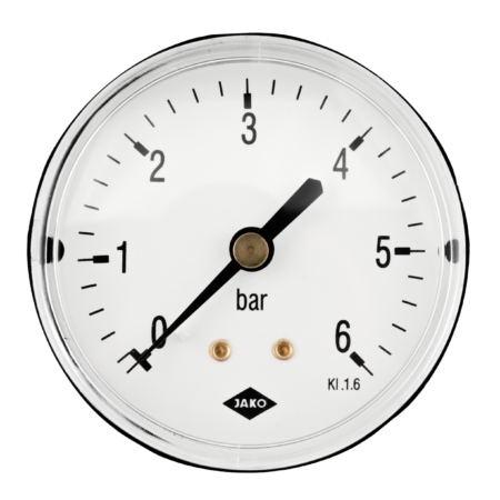 ALVA Manometer Fig.2601(1) 1/4" 50mm Durchmesser 0-10 bar Anschluss hinten