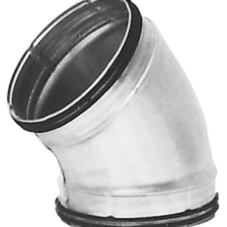 ALVA Spiro Bogen verz.Blech DN100-45° mit Lippendichtungen