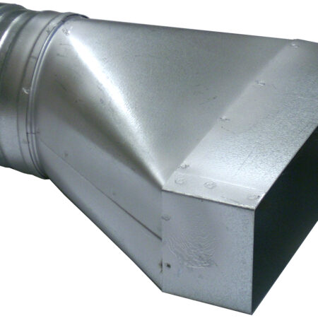ALVA Flachkanal Übergang Asymmetrisch 60x200-DN100