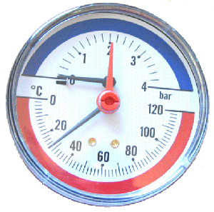 ALVA Thermomanometer Standardausführung TMAX 4 1/2" ohne Logo