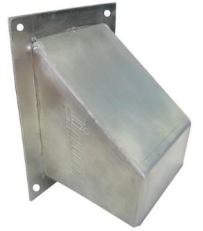 ALVA Aluminium Wanddurchführung 100x100mm ALU, 100x100mm, Höhe 170mm