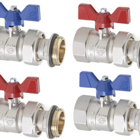 ALVA Kugelhahnset Standard 1" für Messingverteiler