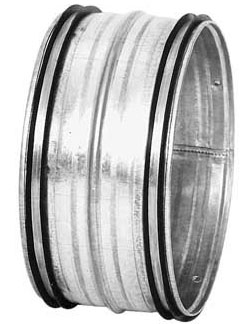 ALVA Rohrverbinder verz.Blech DN100 (Nippel) mit Lippendichtungen