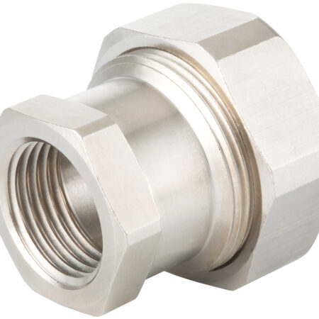 ALVA Stahlrohradapter 1/2" auf 1/2" IG, Messing vern.