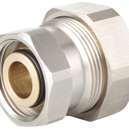 ALVA Stahlrohradapter 1/2" auf Eurokonus auf 3/4" IG, Messing vern.