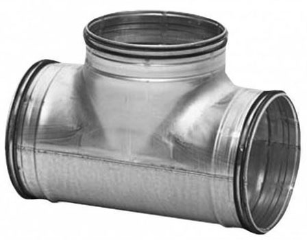 ALVA T-Stück verz.Blech DN100/100 mit Lippendichtungen