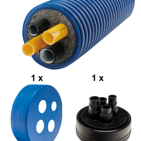 ALVA Wärmepumpenanschlussrohr SET 15 m HP125/32-15 + Verschr, Kappen, Propankit