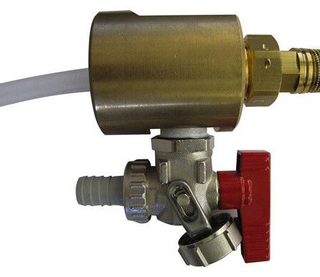 ALVA Zirkulationslanze 5/4" mit Spülhahn montiert, 1,5 m lang