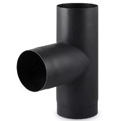 ALVA Rauchrohr T-Stück 90°  DN 180mm L=500 mm,  für EWR Zugregler DN 180