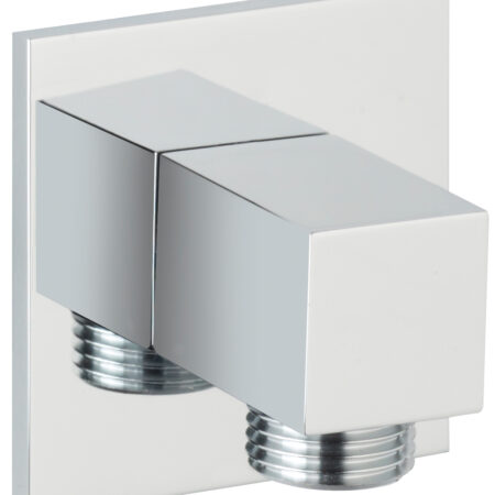 ALVA Aura Wandanschlussbogen 1/2" eckig, Chrom