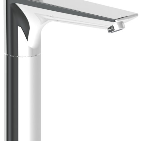 ALVA Aura Waschtischarmatur XL mit Druckkn.-Garn., Höhe 29,7cm, Chrom