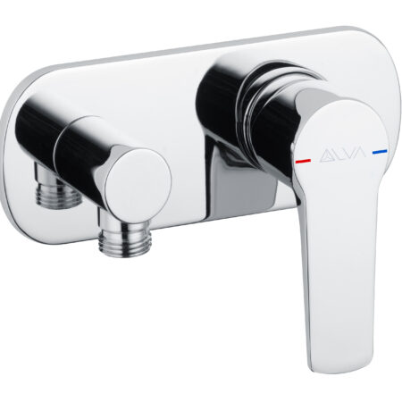 ALVA Bela 1.0 Brausearmatur UP Sichtteil, Wandanschlussbogen, Chrom