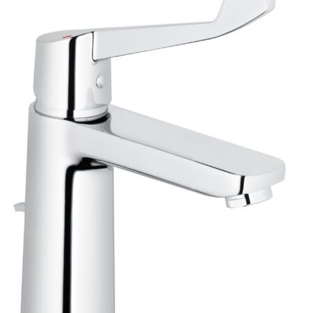 ALVA Bela 1.0 Waschtischarmatur XL mit Klinikheb.+ Ablaufgar.,Höhe 15,8cm,Chrom