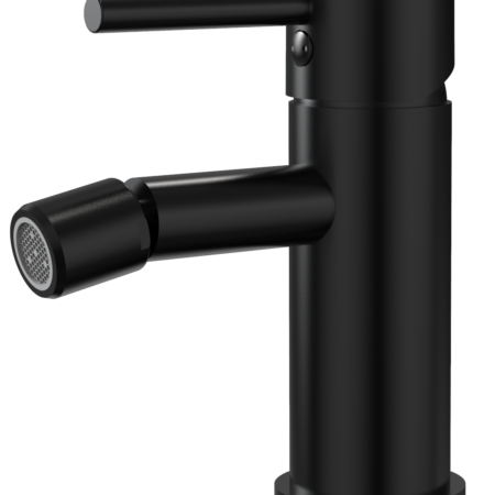 ALVA Idea 1.0 Bidetarmatur mit Ablaufgarnitur, Schwarz Matt