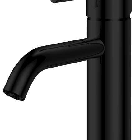 ALVA Idea 1.0 Waschtischarmatur mit Ablaufgarnitur, Schwarz Matt